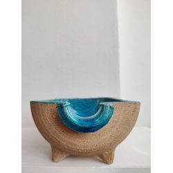 K�hler turkis gris, keramikfad af Nils K�hler