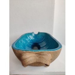 K�hler turkis gris, keramikfad af Nils K�hler