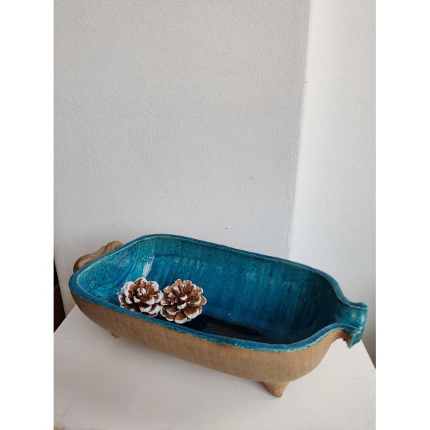 K�hler turkis gris, keramikfad af Nils K�hler