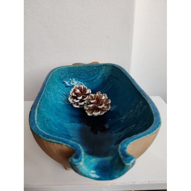 K�hler turkis gris, keramikfad af Nils K�hler