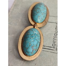 Antik stor dobbelt turkisbroche