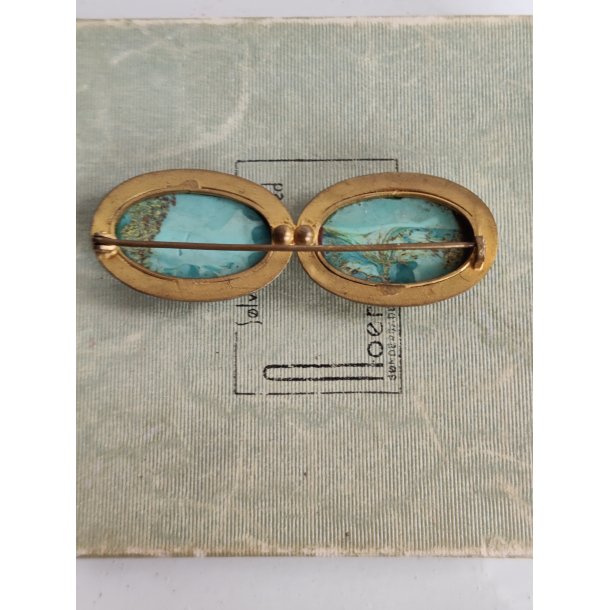 Antik stor dobbelt turkisbroche