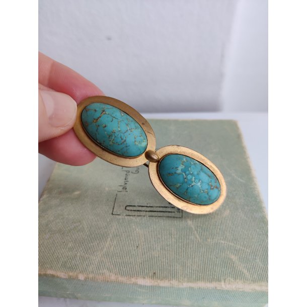 Antik stor dobbelt turkisbroche