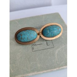 Antik stor dobbelt turkisbroche