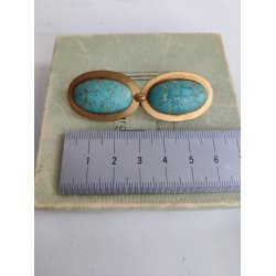 Antik stor dobbelt turkisbroche