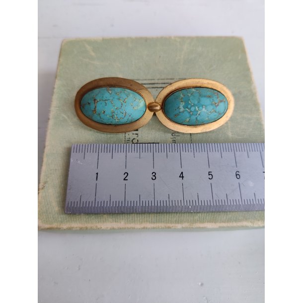 Antik stor dobbelt turkisbroche
