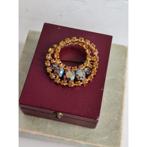 Glitrende �ben broche, 1960erne