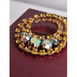 Glitrende �ben broche, 1960erne