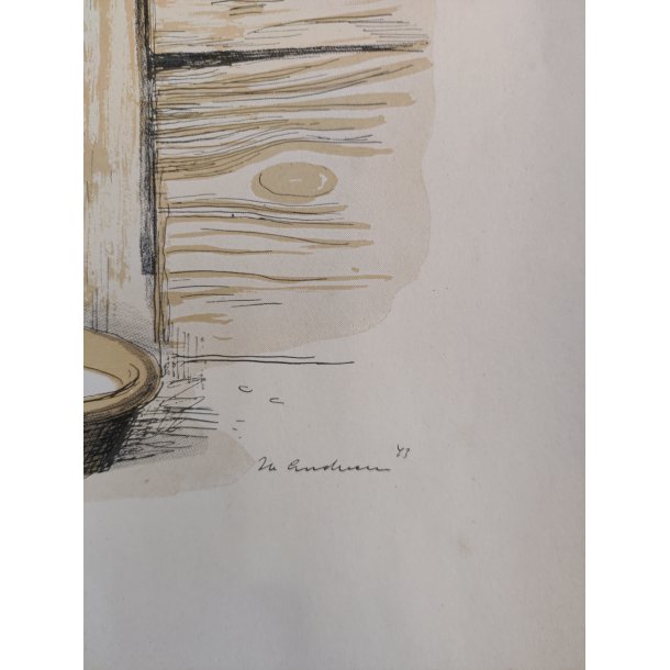 Ib Andersen tryk af kattemor og killinger, 1941