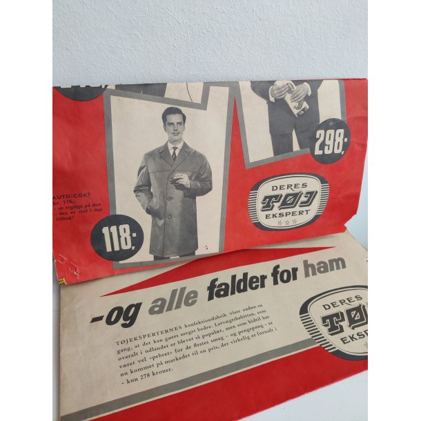 Fold-ud reklame for herret�j, 1960 med Europakort