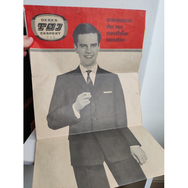 Fold-ud reklame for herret�j, 1960 med Europakort