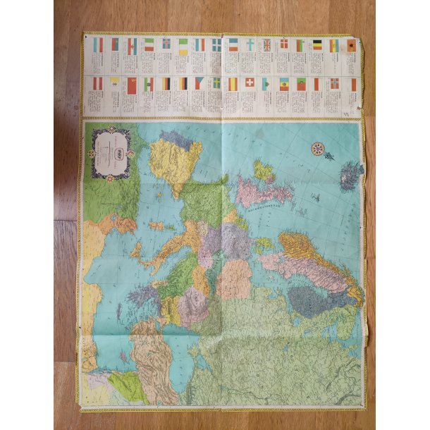 Fold-ud reklame for herret�j, 1960 med Europakort