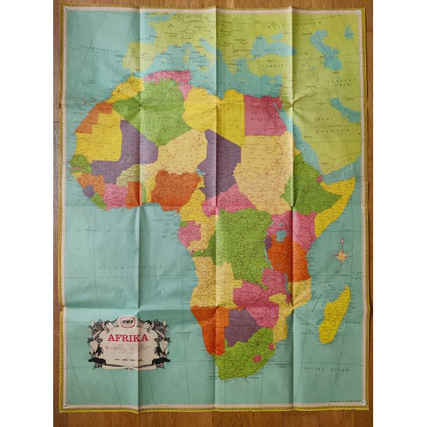 Fold-ud reklame for herret�j, 1960 m. Afrikakort