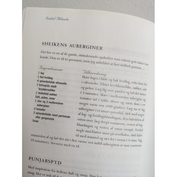 Afrodite, erotisk kogebog af Isabel Allende