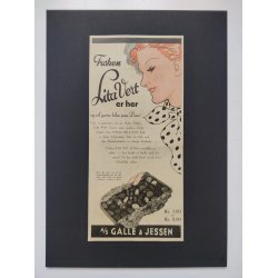 Fr�ken Lita Vert, reklame for Galle &amp; Jessen 1934