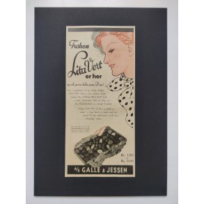 Fr�ken Lita Vert, reklame for Galle & Jessen 1934