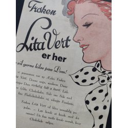 Fr�ken Lita Vert, reklame for Galle &amp; Jessen 1934