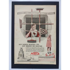 Nilfisk reklame, Giv Deres Hustru fri, 1934