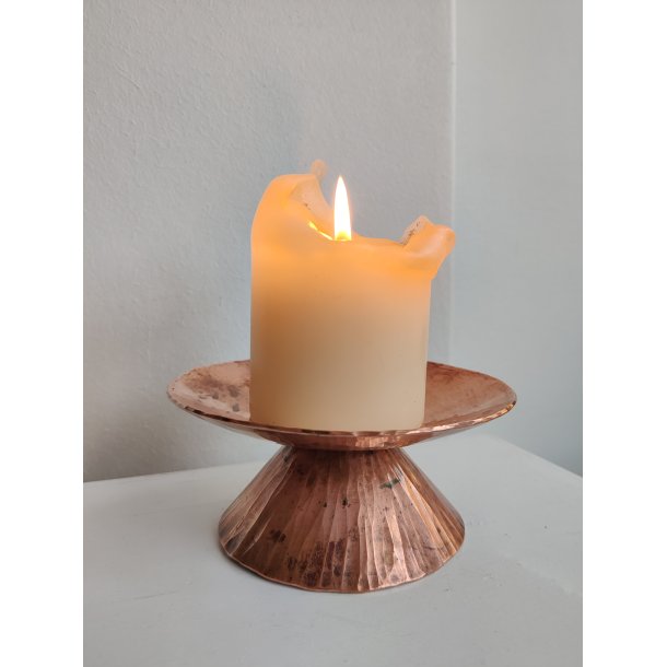 Hammersl�et kobberstage til bloklys, 1960'erne