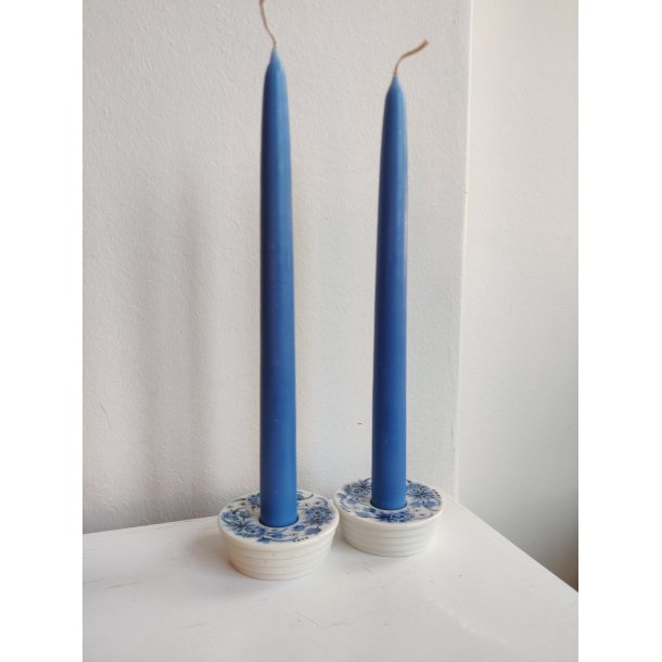 2 porcel�nsstager med bl� blomster, PLA Denmark