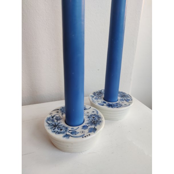 2 porcel�nsstager med bl� blomster, PLA Denmark