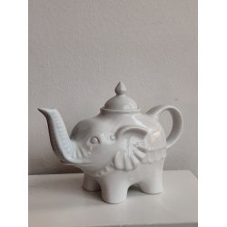 .Elefant-tekande, hvid porcel�n