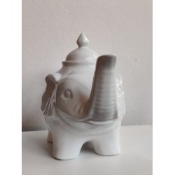 .Elefant-tekande, hvid porcel�n