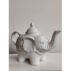 .Elefant-tekande, hvid porcel�n