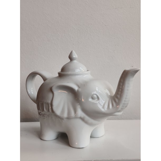 .Elefant-tekande, hvid porcel�n
