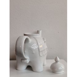 .Elefant-tekande, hvid porcel�n