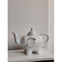 .Elefant-tekande, hvid porcel�n