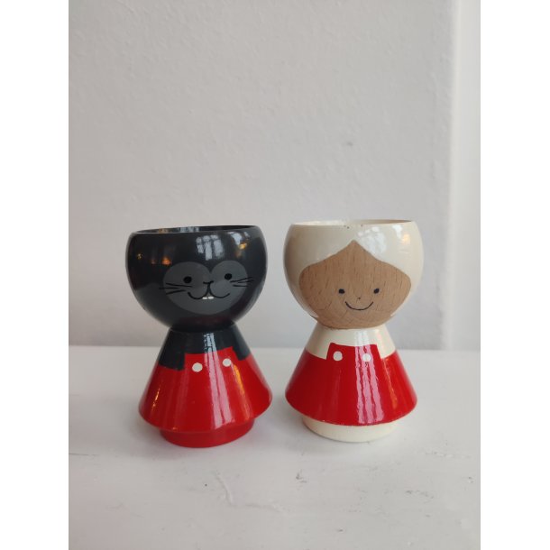 2 Lyholmer �ggeb�gre: Mus og pige med hvidt h�r