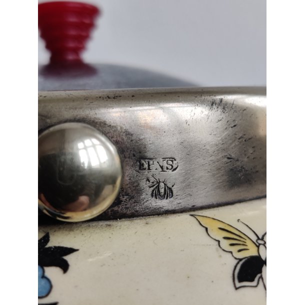 Engelsk chinoiserie krukke til the eller kager, ca. 1930-1940