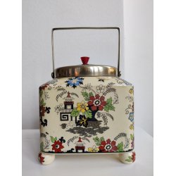 Engelsk chinoiserie krukke til the eller kager, ca. 1930-1940