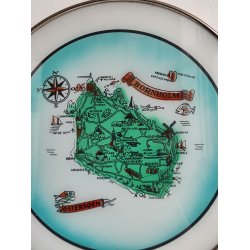 Vintage rund bakke med Bornholm