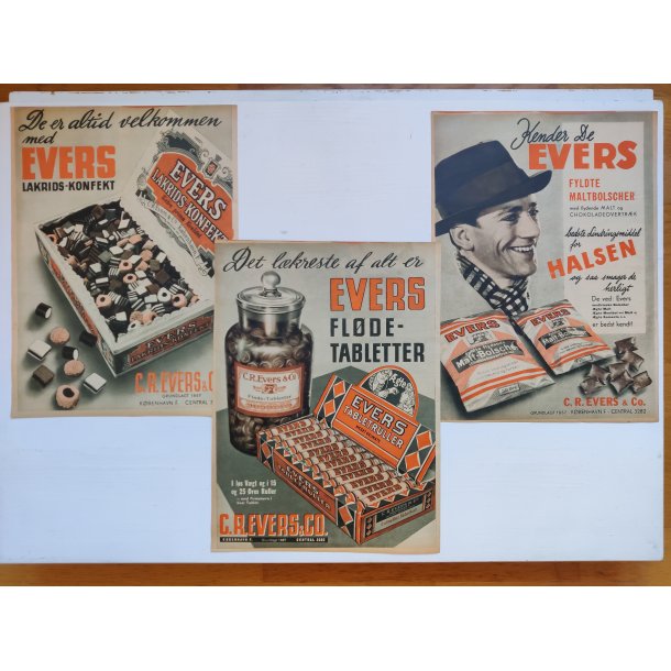 Org. reklame 1940: Evers Fl�detabletter 