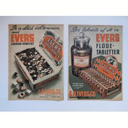 Org. reklame 1940: Evers lakridskonfekt