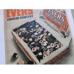 Org. reklame 1940: Evers lakridskonfekt