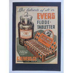 Org. reklame 1940: Evers Fl�detabletter 