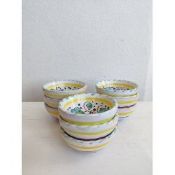 9 Deruta mini sk�le, italiensk majolica