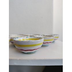 9 Deruta mini sk�le, italiensk majolica