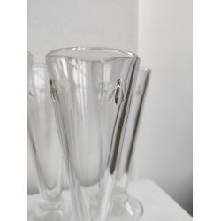 5 franske Abeille champagneglas fra La Roch�re, Paris Mus�es