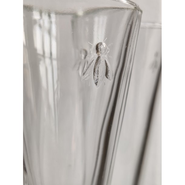 5 franske Abeille champagneglas fra La Roch�re, Paris Mus�es