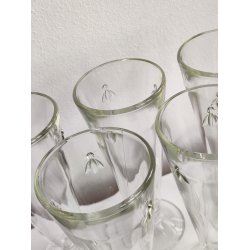 5 franske Abeille champagneglas fra La Roch�re, Paris Mus�es