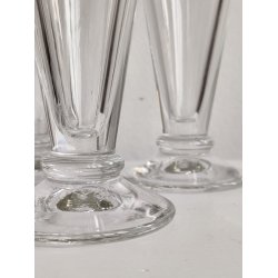 5 franske Abeille champagneglas fra La Roch�re, Paris Mus�es