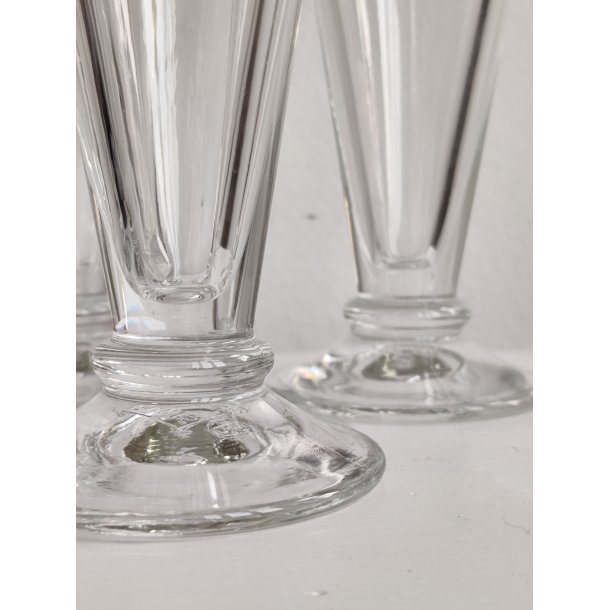 5 franske Abeille champagneglas fra La Roch�re, Paris Mus�es