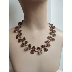 Vintage spiralhalsk�de, kobbertr�d