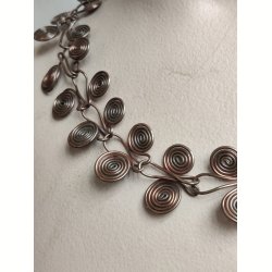 Vintage spiralhalsk�de, kobbertr�d