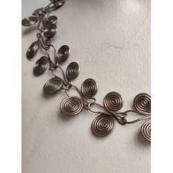 .Vintage spiralhalsk�de, kobbertr�d