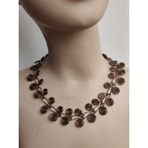 Vintage spiralhalsk�de, kobbertr�d